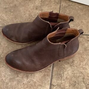 Kork-Ease Chocolate Brown Leather Chelsea Ankle Boots